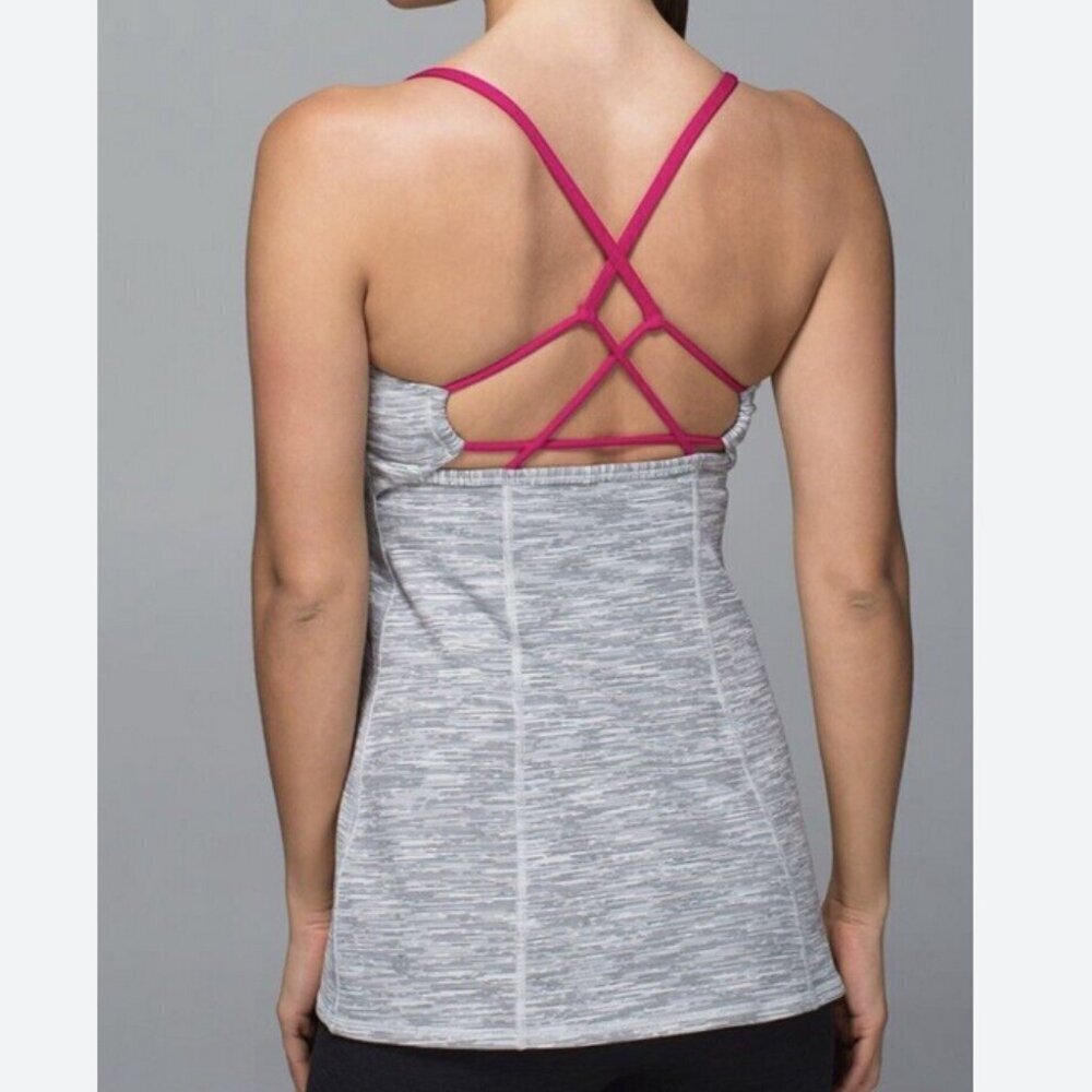 Lululemon Women's Dancing Warrior Tank Top Criss Cross Strappy Back Tank sz 6